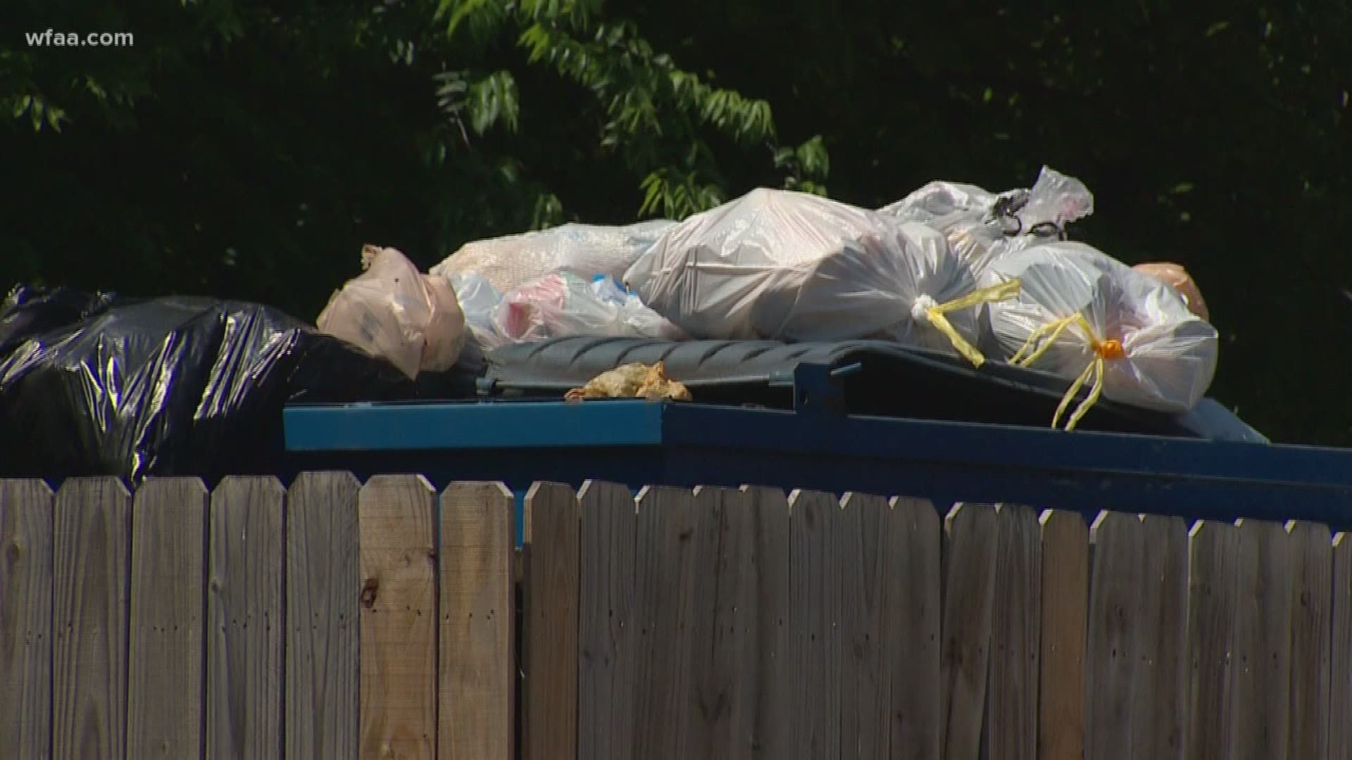 Trash piling up at apartment complex in Pleasant Grove