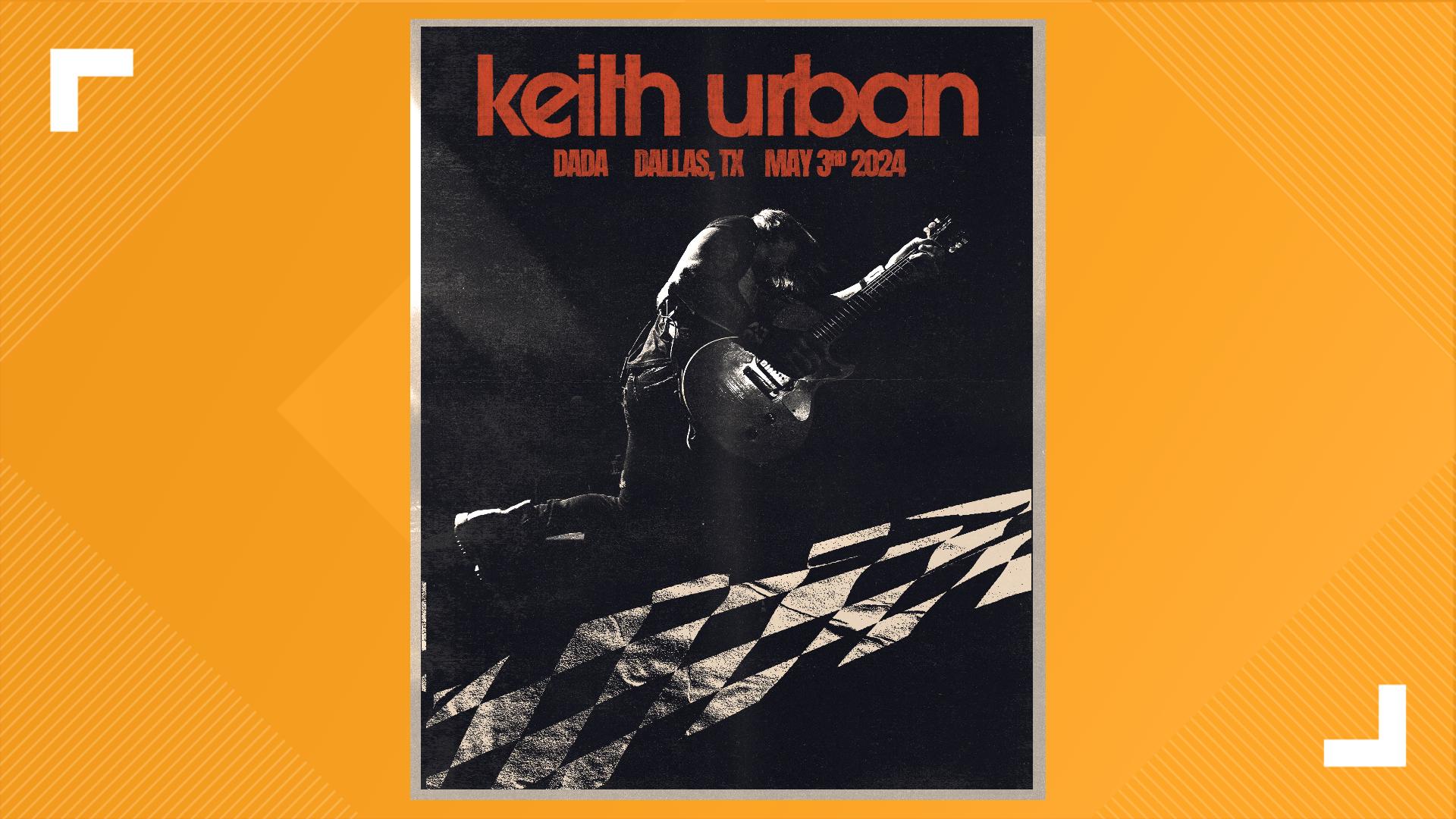 Keith Urban to perform popup concert at Dallas' Club Dada Friday