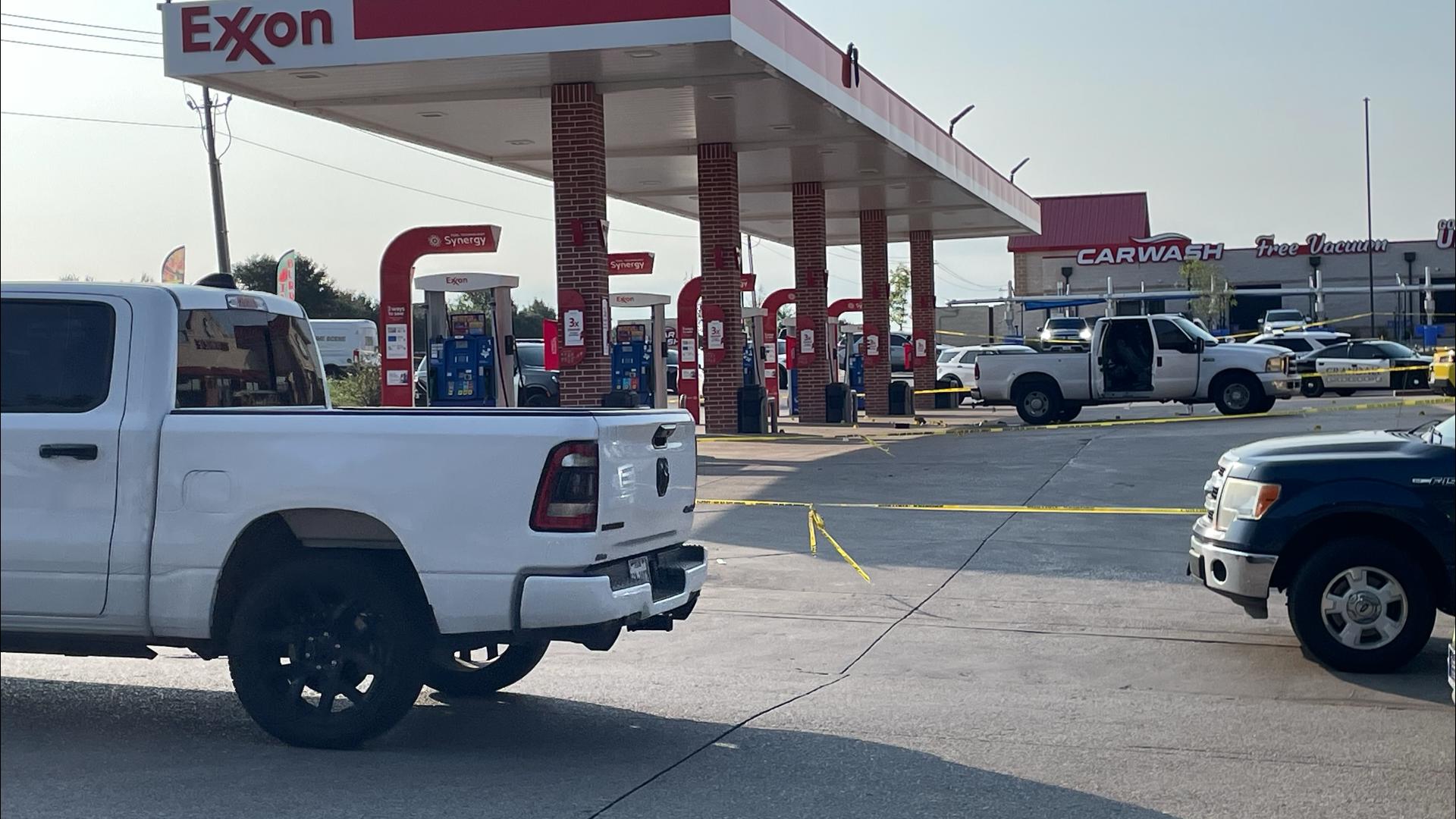 The shooting happened at a gas station along FM 741 between Crandall and Forney.