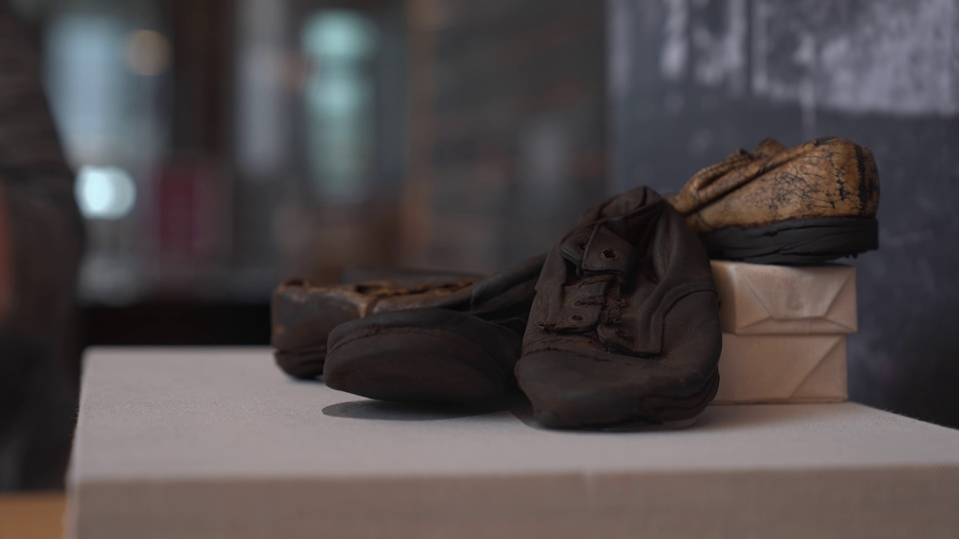 The shoes were displayed at the Dallas Holocaust and Human Rights Museum ahead of Holocaust Remembrance Day.