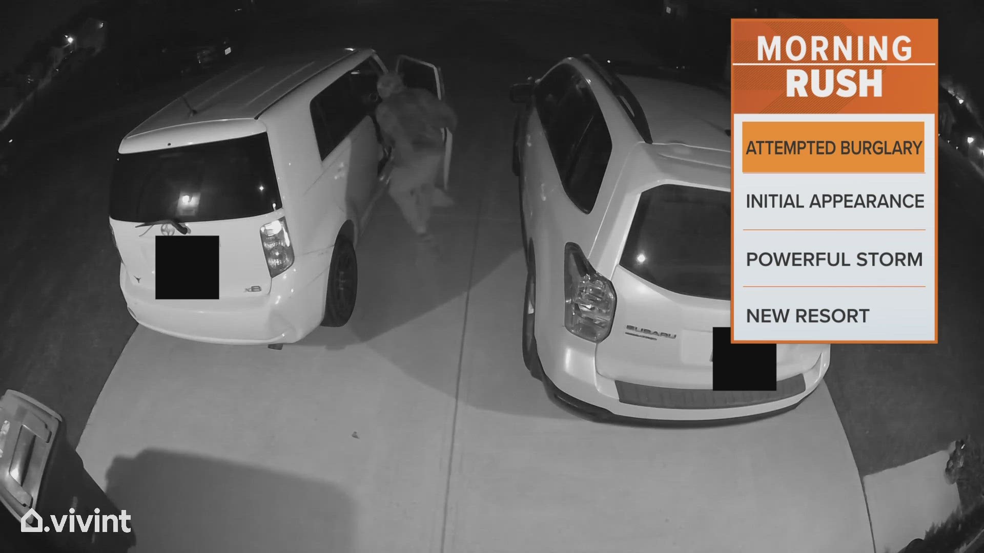 Police in White Settlement, Texas released surveillance footage of four suspects believed to be connected to multiple vehicle burglaries calls.