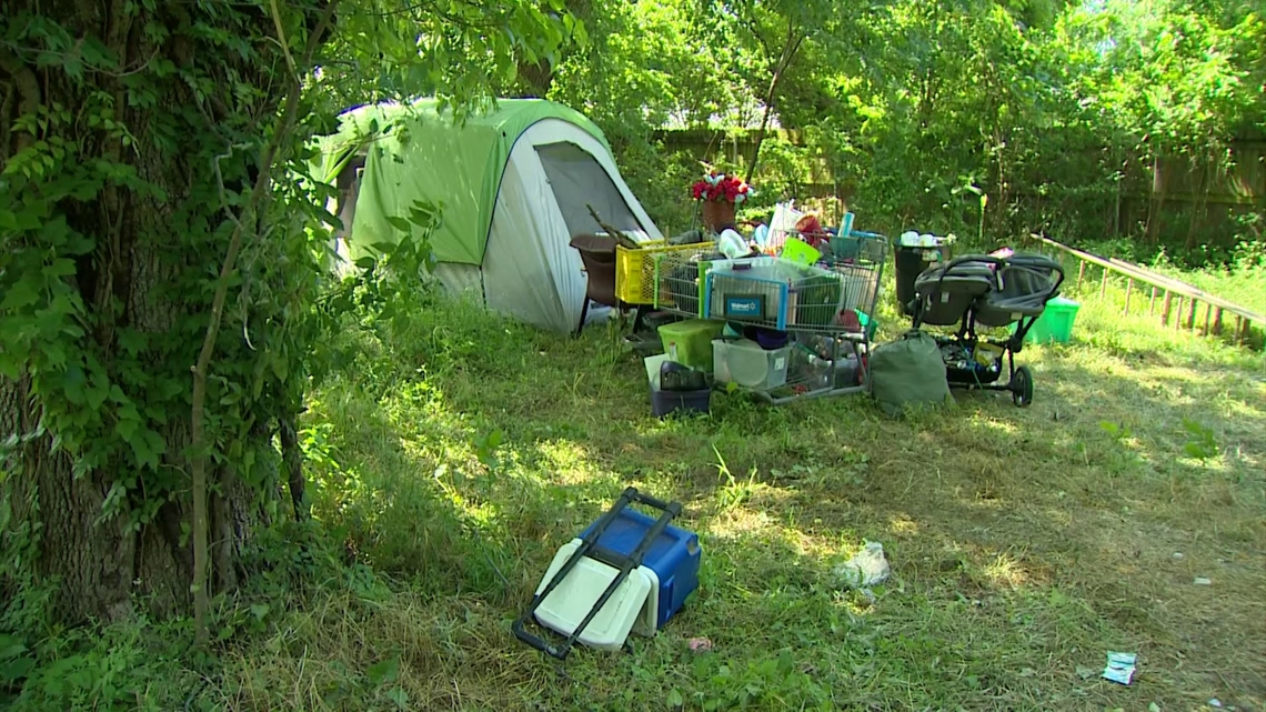 In South Dallas, Bertrand residents face health issues from encampments, while unhoused people seek resources to rebuild amid challenging circumstances.