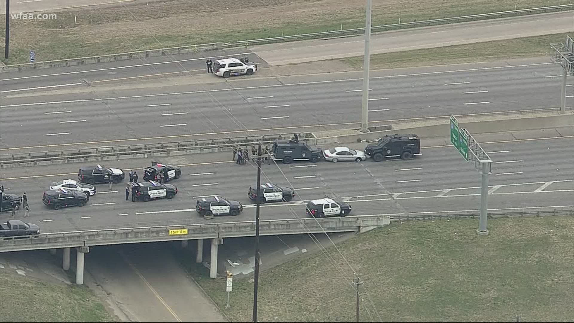 Authorities closed Interstate 20 in both directions at Polk Street due to a SWAT incident Friday morning.