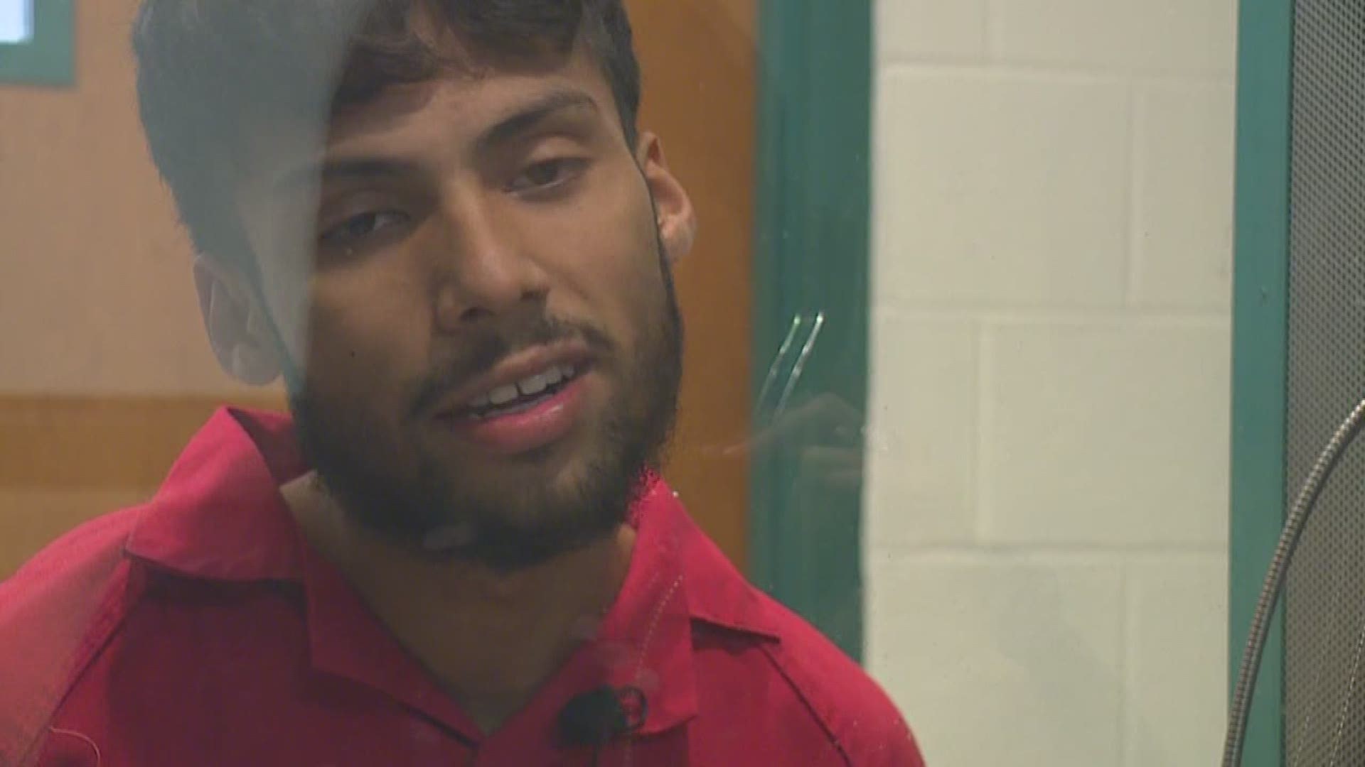 Murder suspect speaks to WFAA from jail