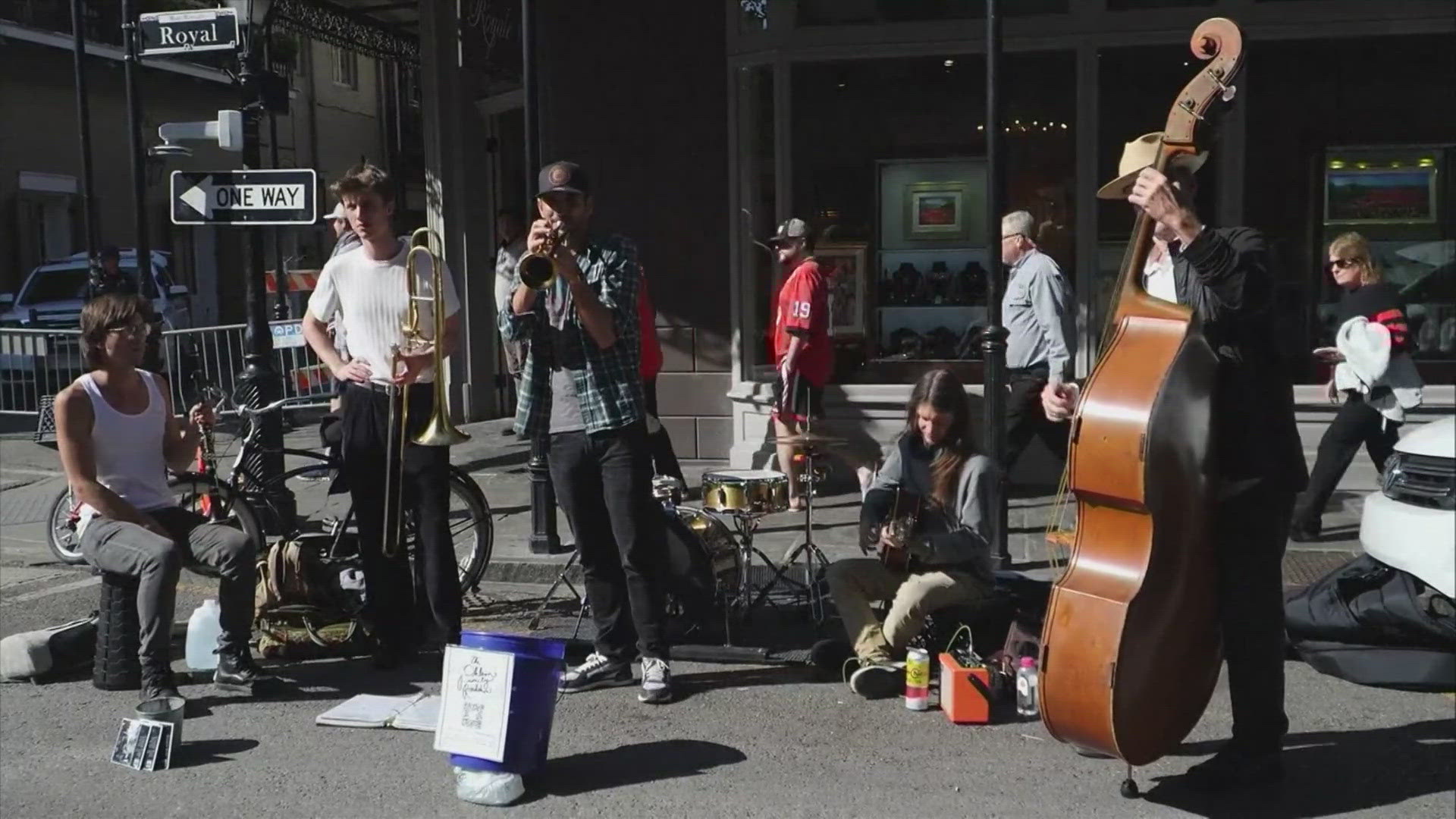 Musicians returned to the streets of New Orleans after the New Year's Day Bourbon Street attack.