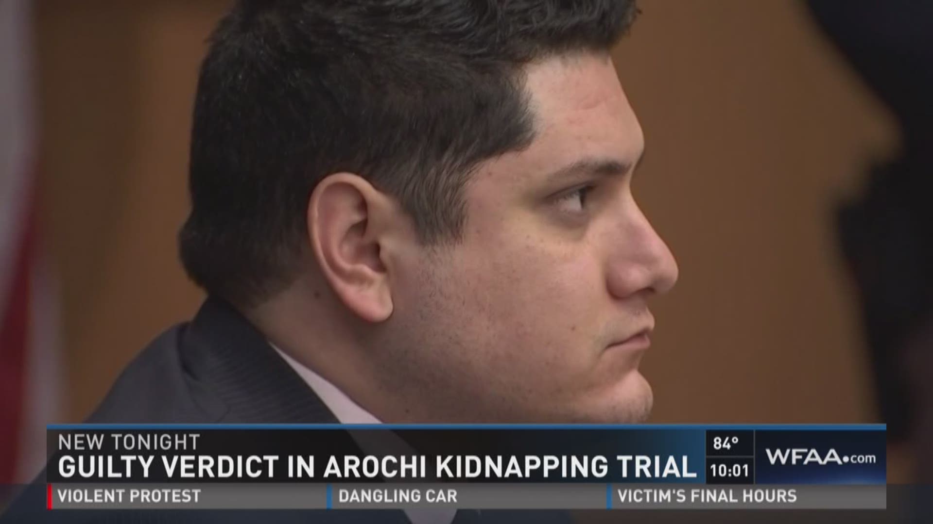 Jobin Panicker has more on the guilty verdict in the Enrique Arochi aggravated kidnapping trial.