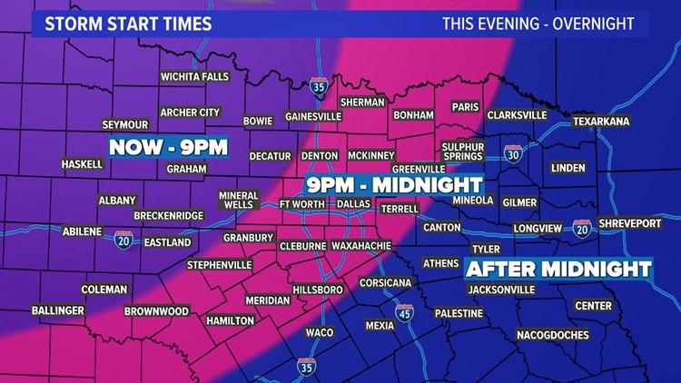 DFW Weather: What To Expect Of Monday Night's Severe Weather | Wfaa.com