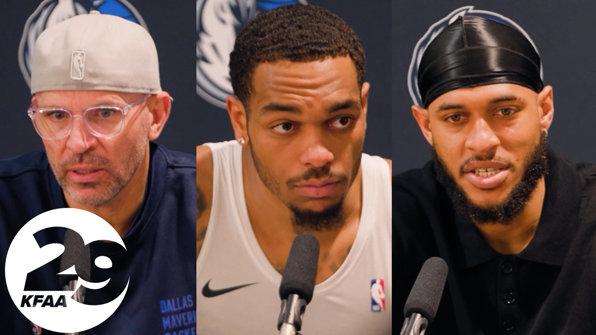 Dallas Mavericks players PJ Washington and Daniel Gafford and head coach Jason Kidd spoke to the media after a win over the New Orleans Pelicans.