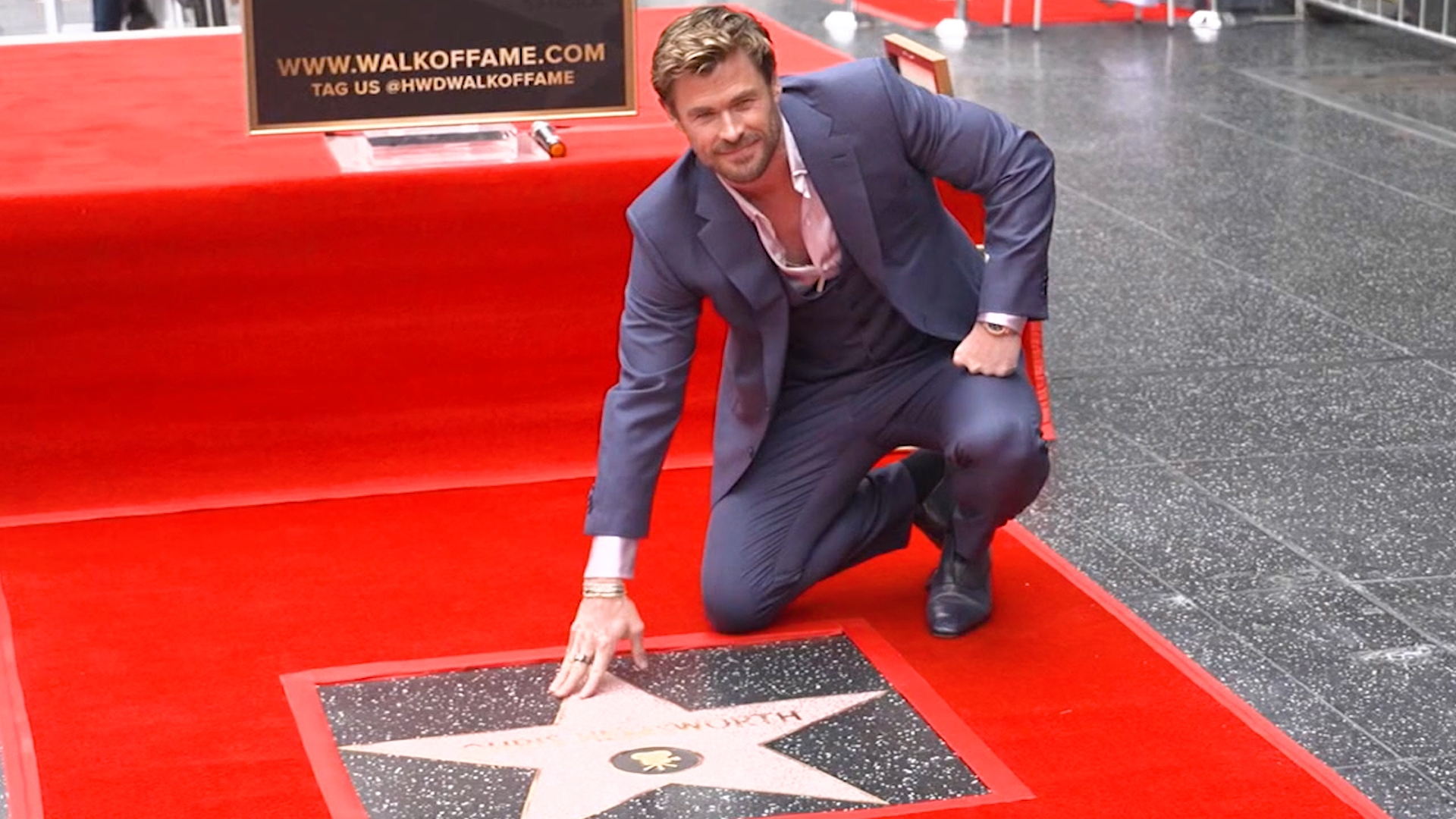 Actor Chris Hemsworth got his Hollywood Walk of Fame star on May 23, 2024.