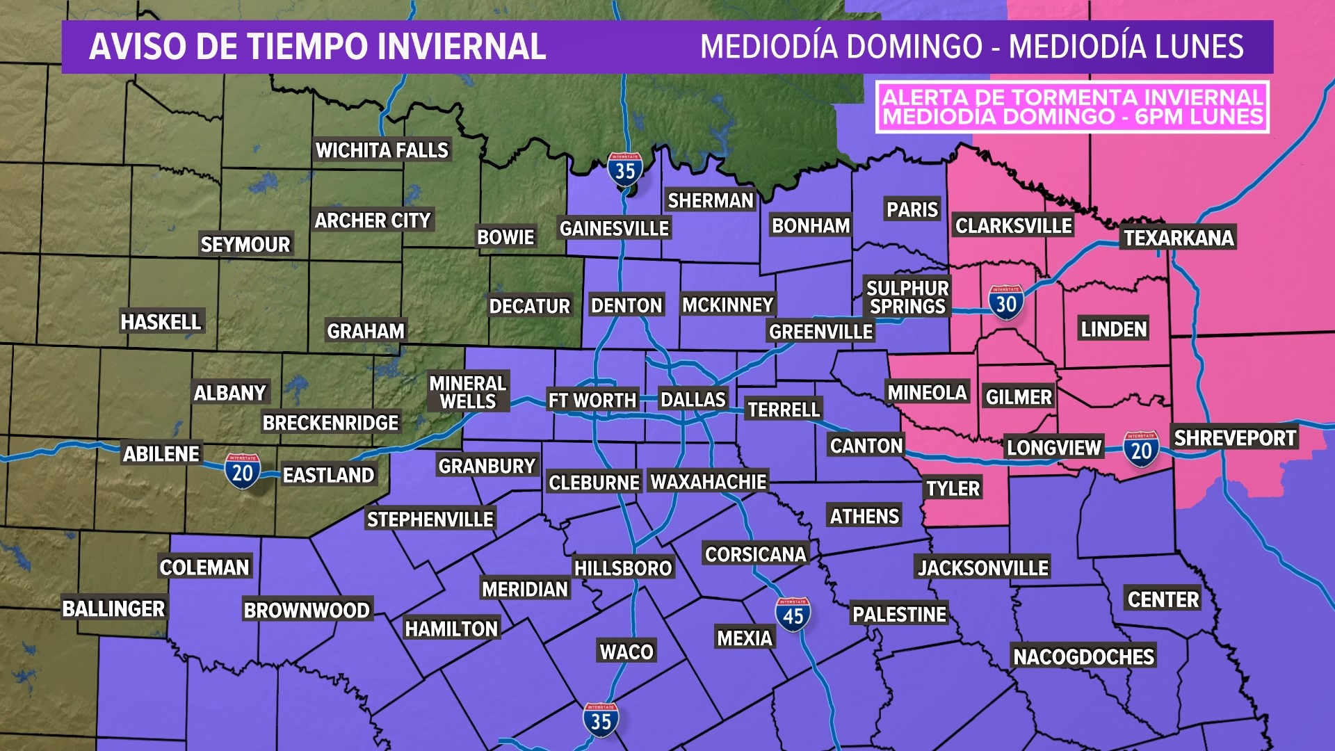 El Reporte del Tiempo en Dallas-Fort Worth: ¿Qué tan frío se pondrá DFW