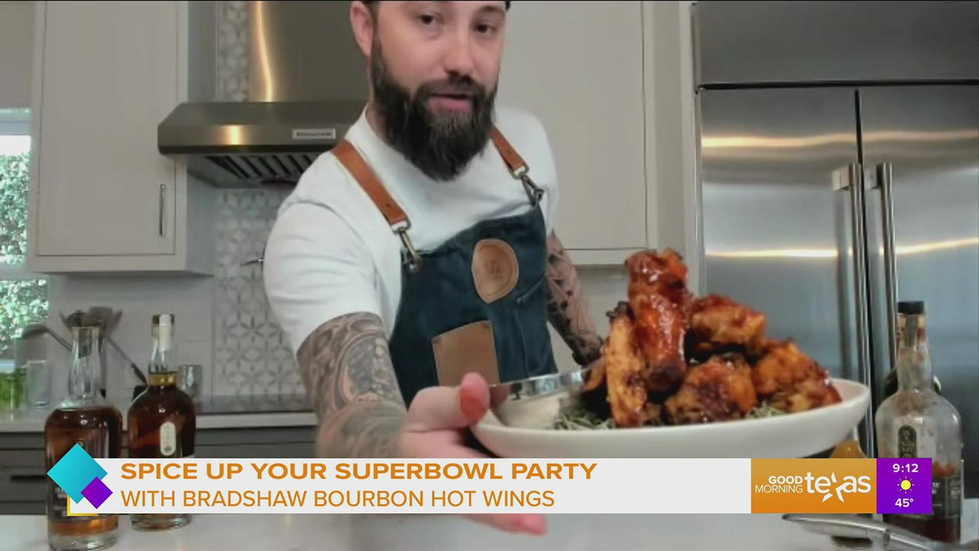 How about heading to the kitchen and spicing up your party with a super bowl special? Chef Noah Hester shares his Bradshaw Bourbon Hot Wings recipe!