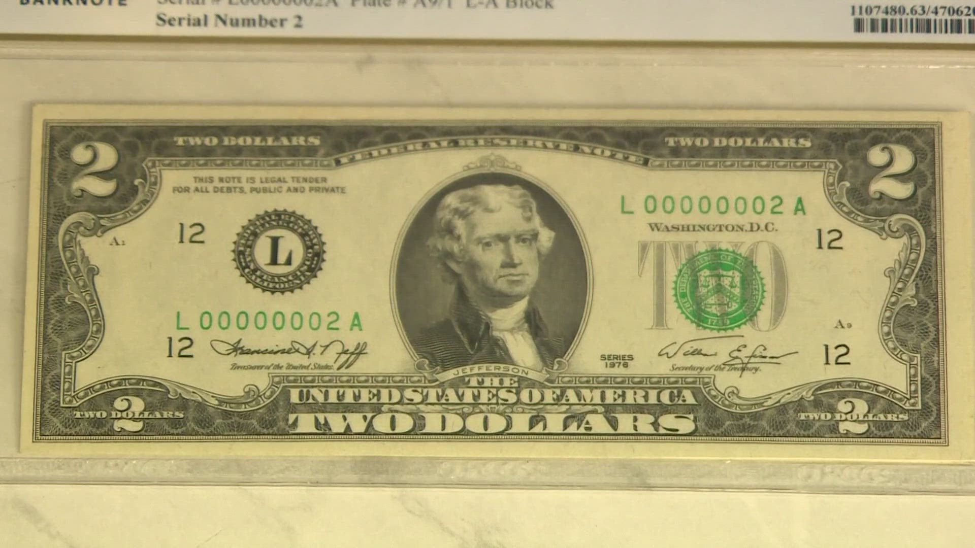 Two-dollar bill sold for thousands at auction goes viral