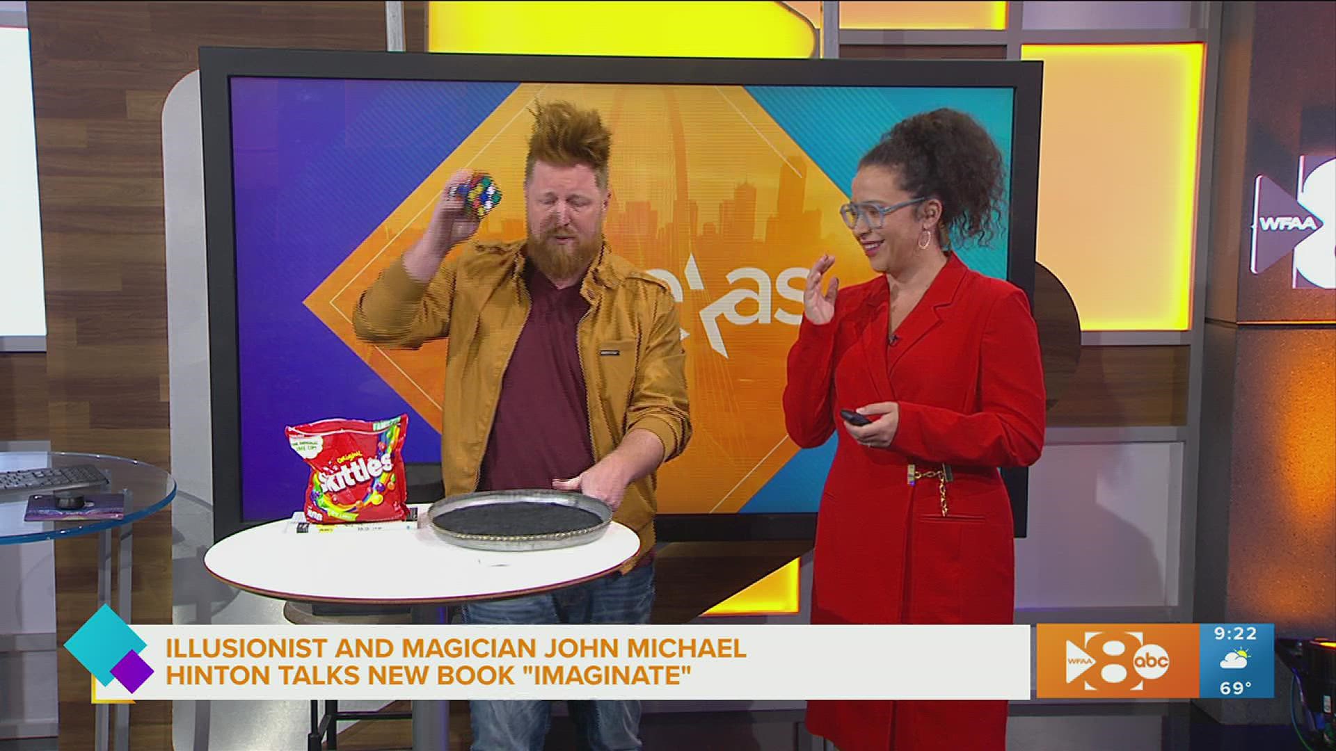 You may recognize him from Penn & Teller's "Fool Us" -- illusionist, author, Dallas resident and red head -- John Michael Hinton gives Hannah a taste of his talent.