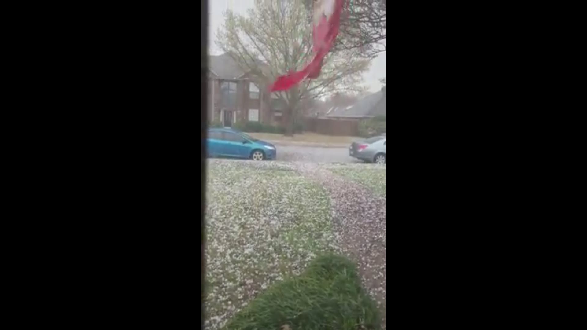 Tammy Moberg captured video of some hail in Allen Sunday night.