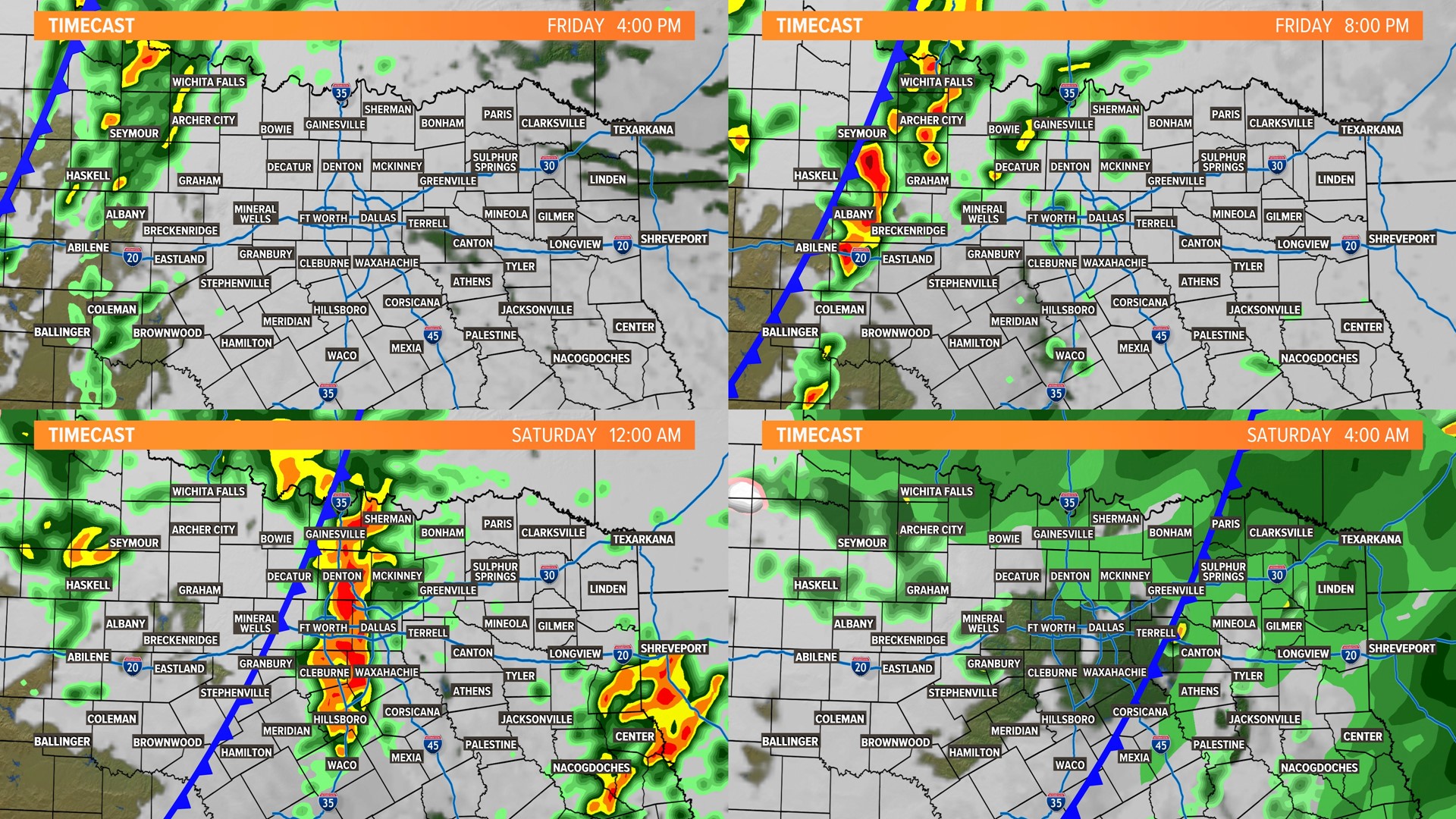 DFW weather forecast Latest Dallas, Texas rainfall timeline