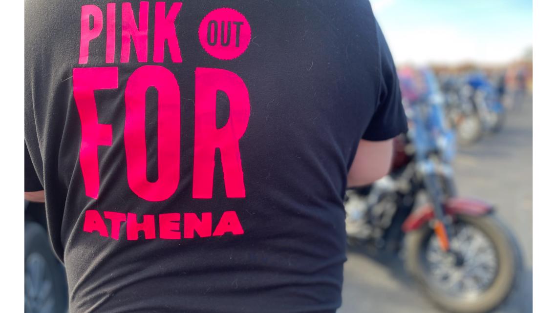 Motorcycle ride to Athena Strand’s elementary school raises thousands of dollars for family