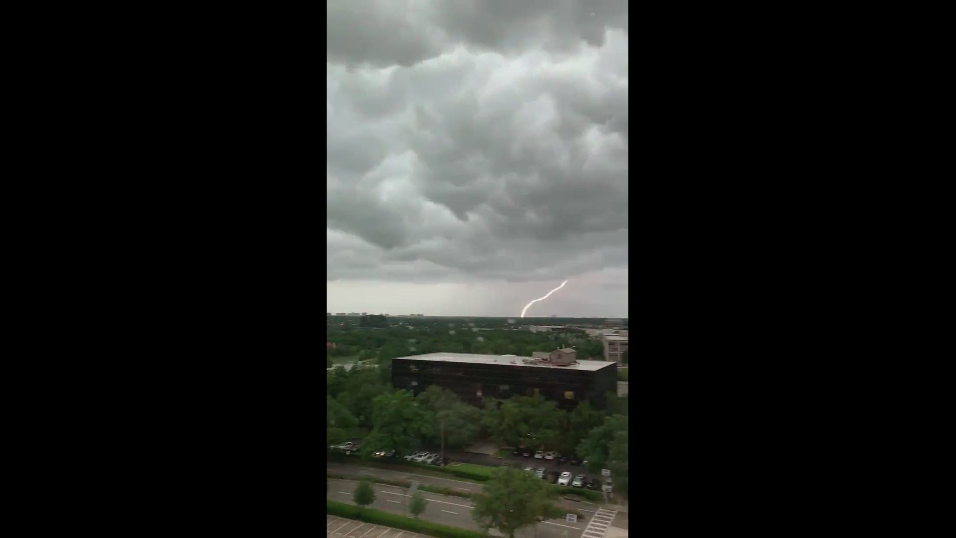 View from Fetal Care Center at Medical City Dallas of lightning
Credit: Kevin
