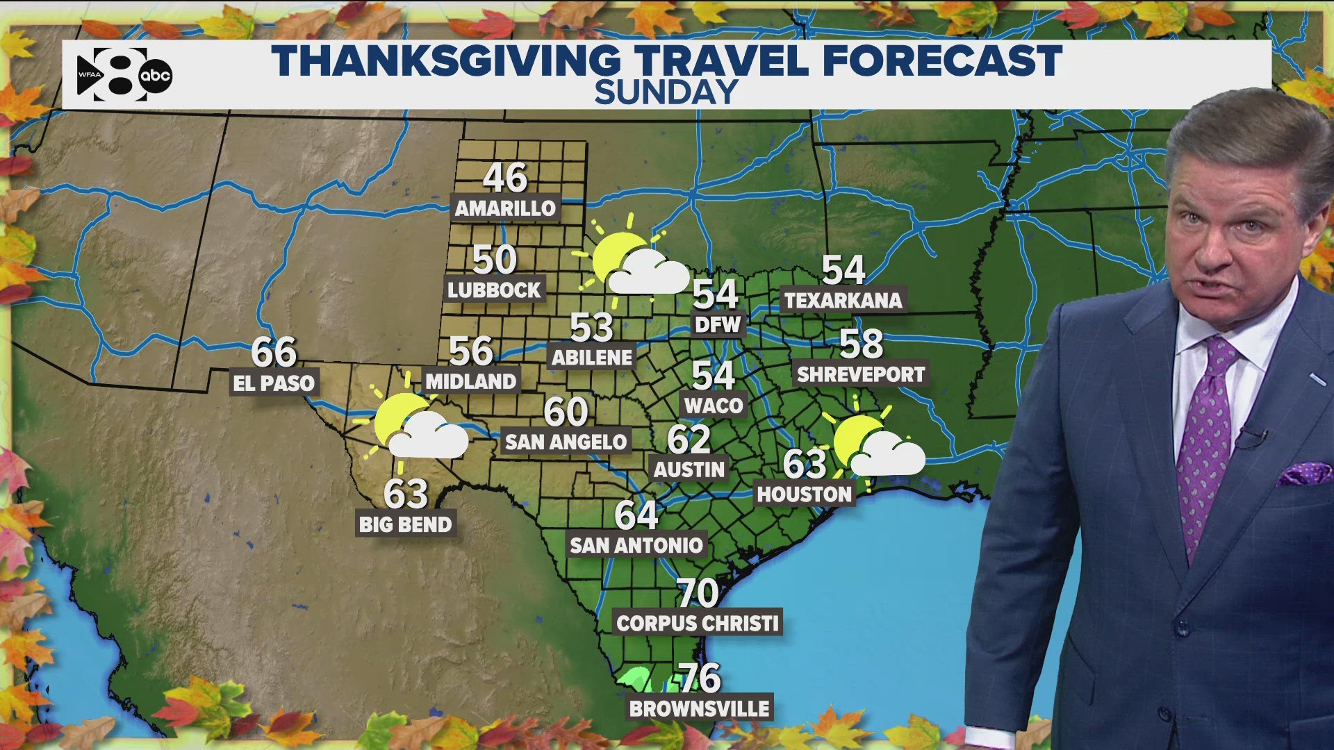 Have Thanksgiving travel plans in Texas? Here's a look at the forecast!