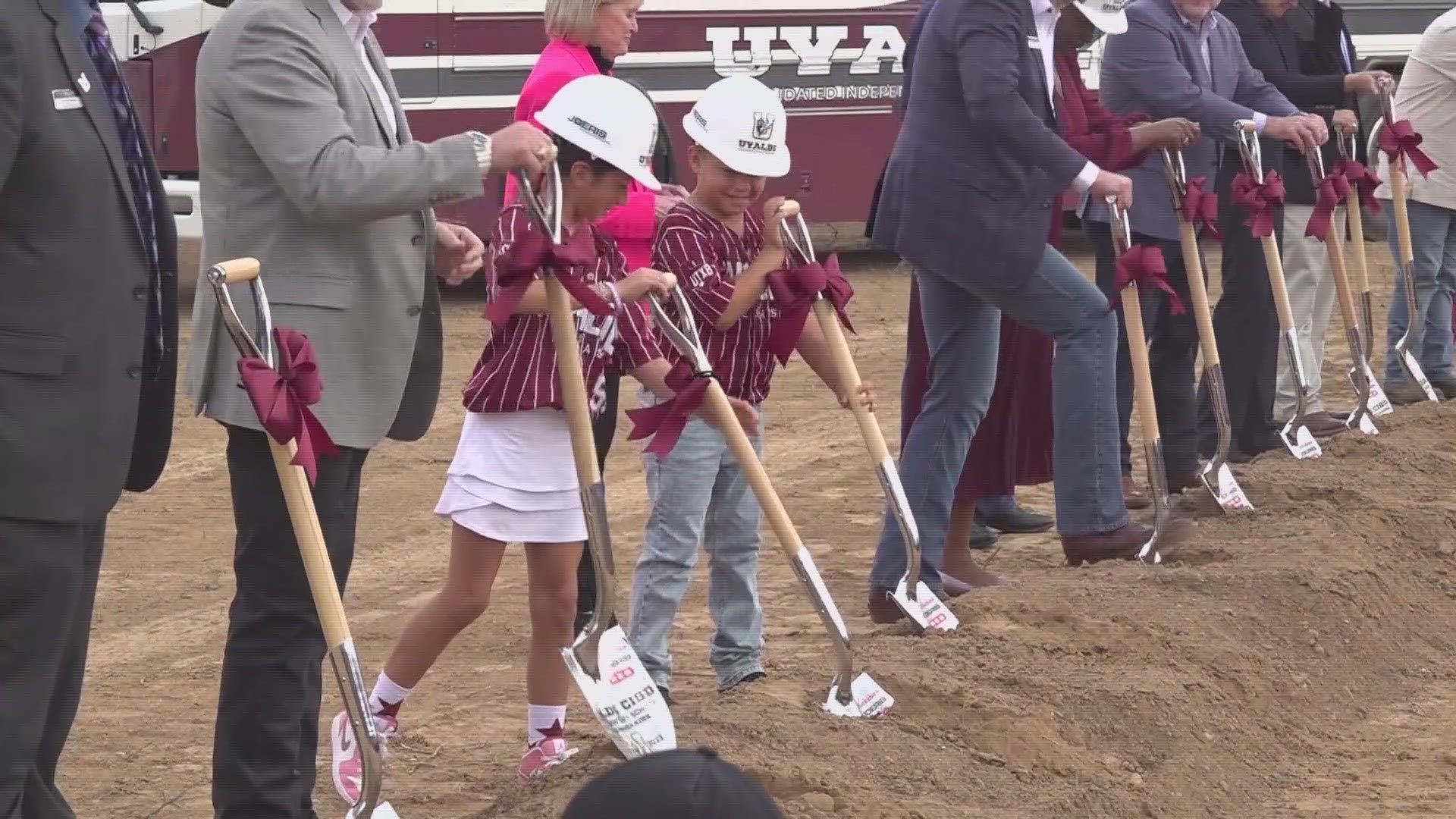 The Uvalde community broke ground in the school campus that will eventually replace Robb Elementary.