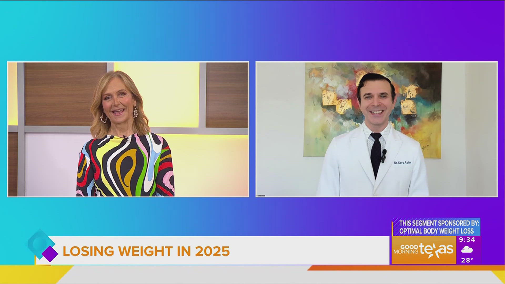 This segment is sponsored by Optimal Body Weight Loss.