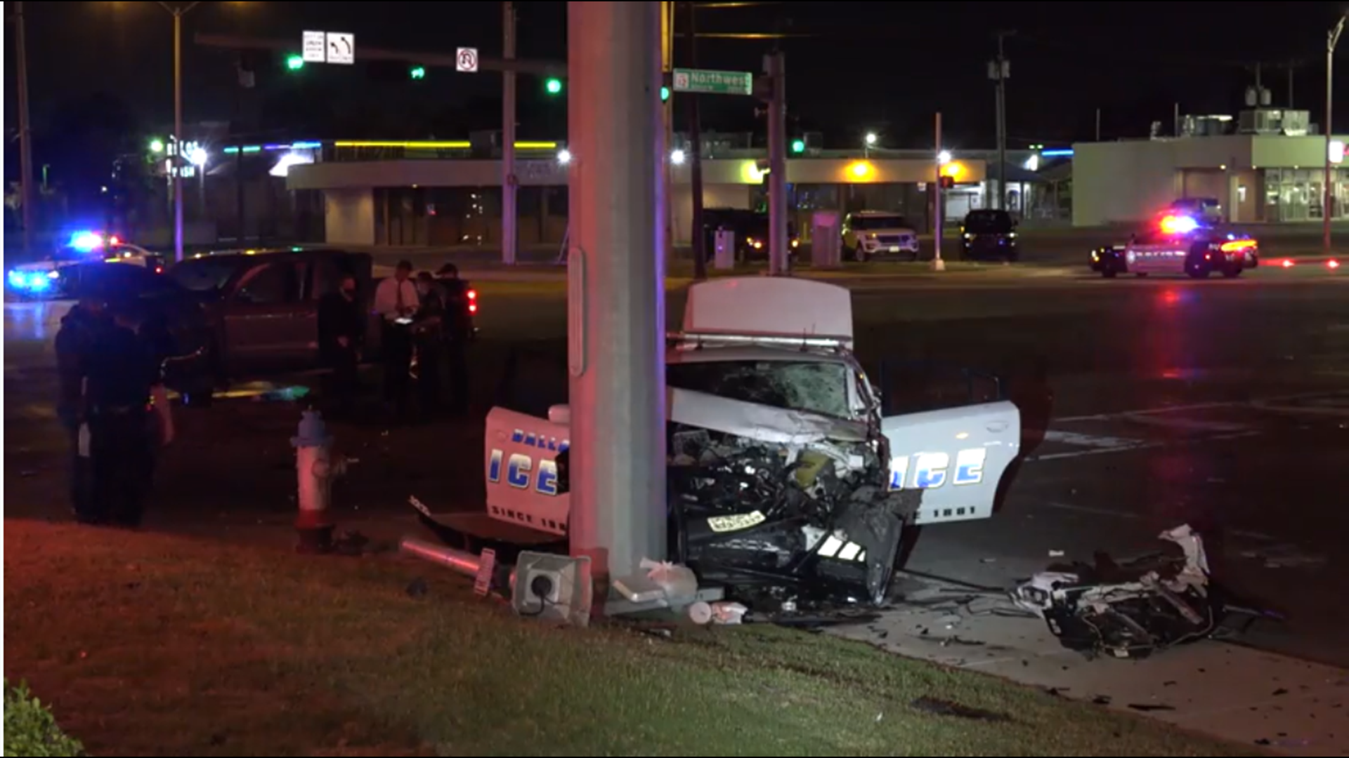Two officers injured in crash with suspected drunk driver, Dallas ...