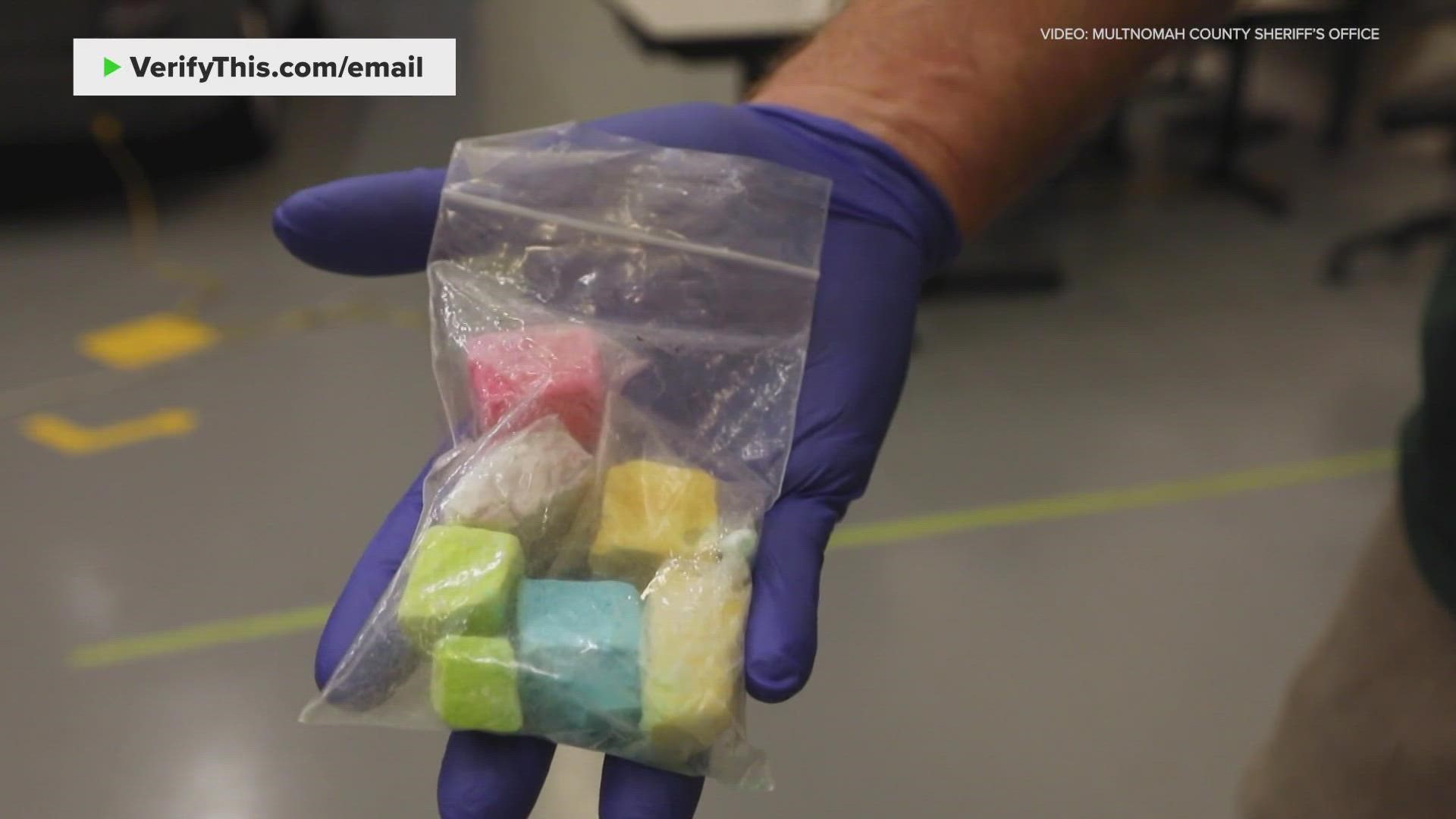 The Drug Enforcement Administration, or DEA, says drug traffickers are making fentanyl disguised as sidewalk chalk, sugar cubes and candy.
