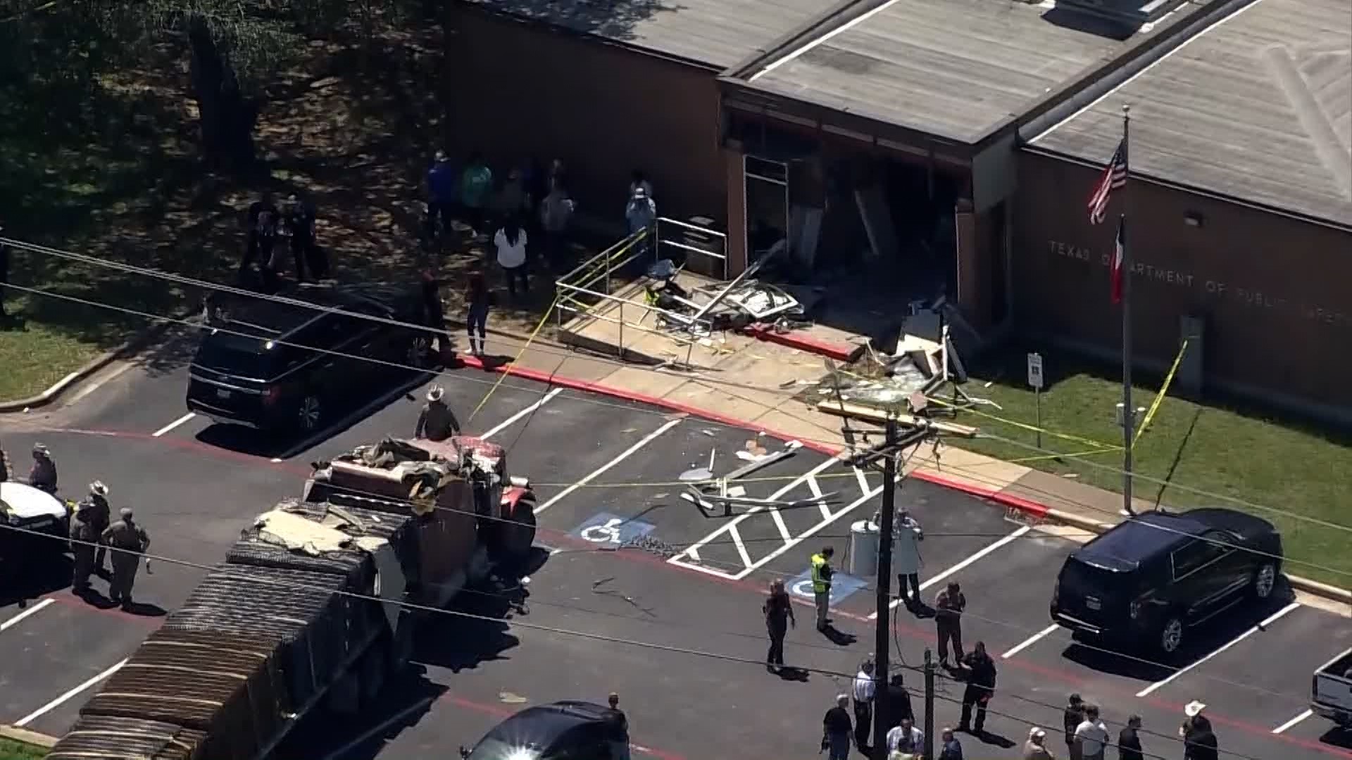 Multiple people suffered what are described as "serious injuries" when a commercial vehicle crashed into a DPS Office in Brenham Friday morning.