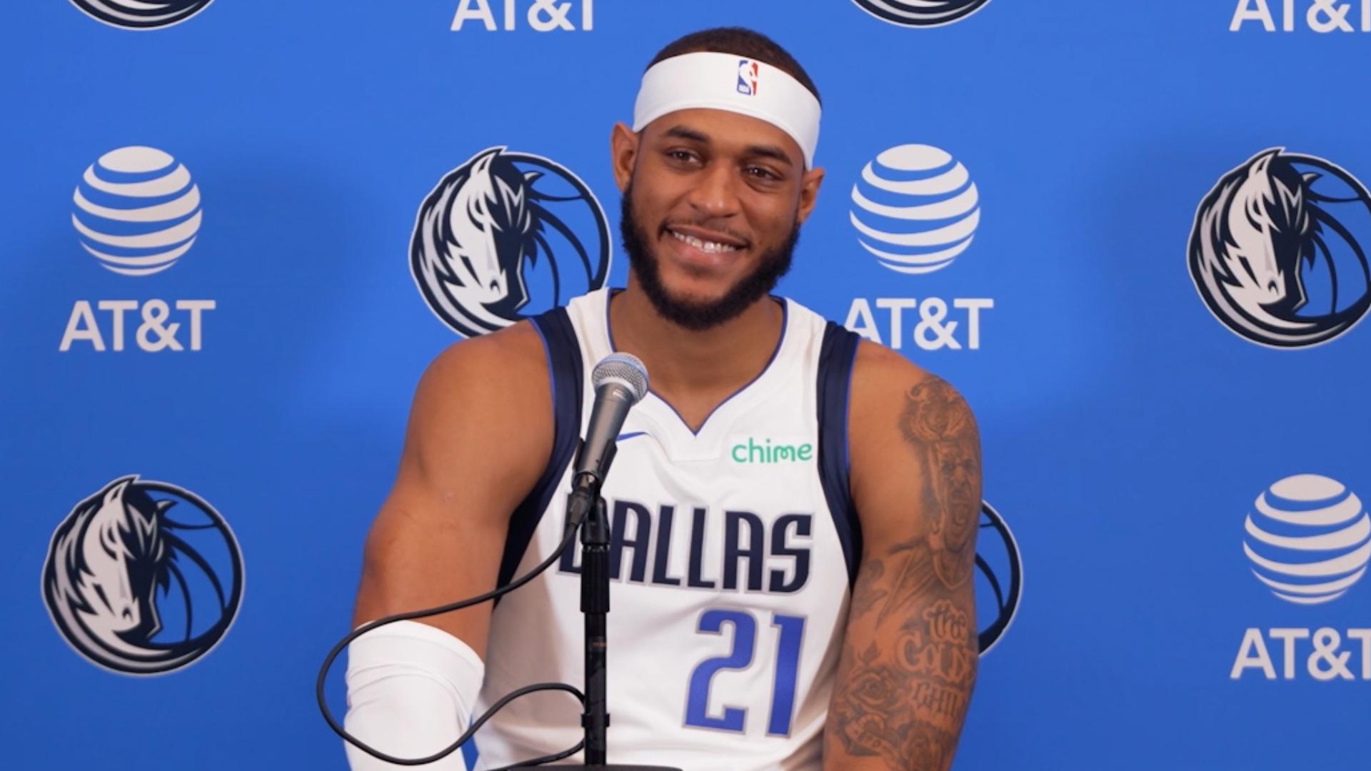 Dallas Mavericks forward Daniel Gafford spoke to reporters during a press conference at the 2024-25 Media Day.