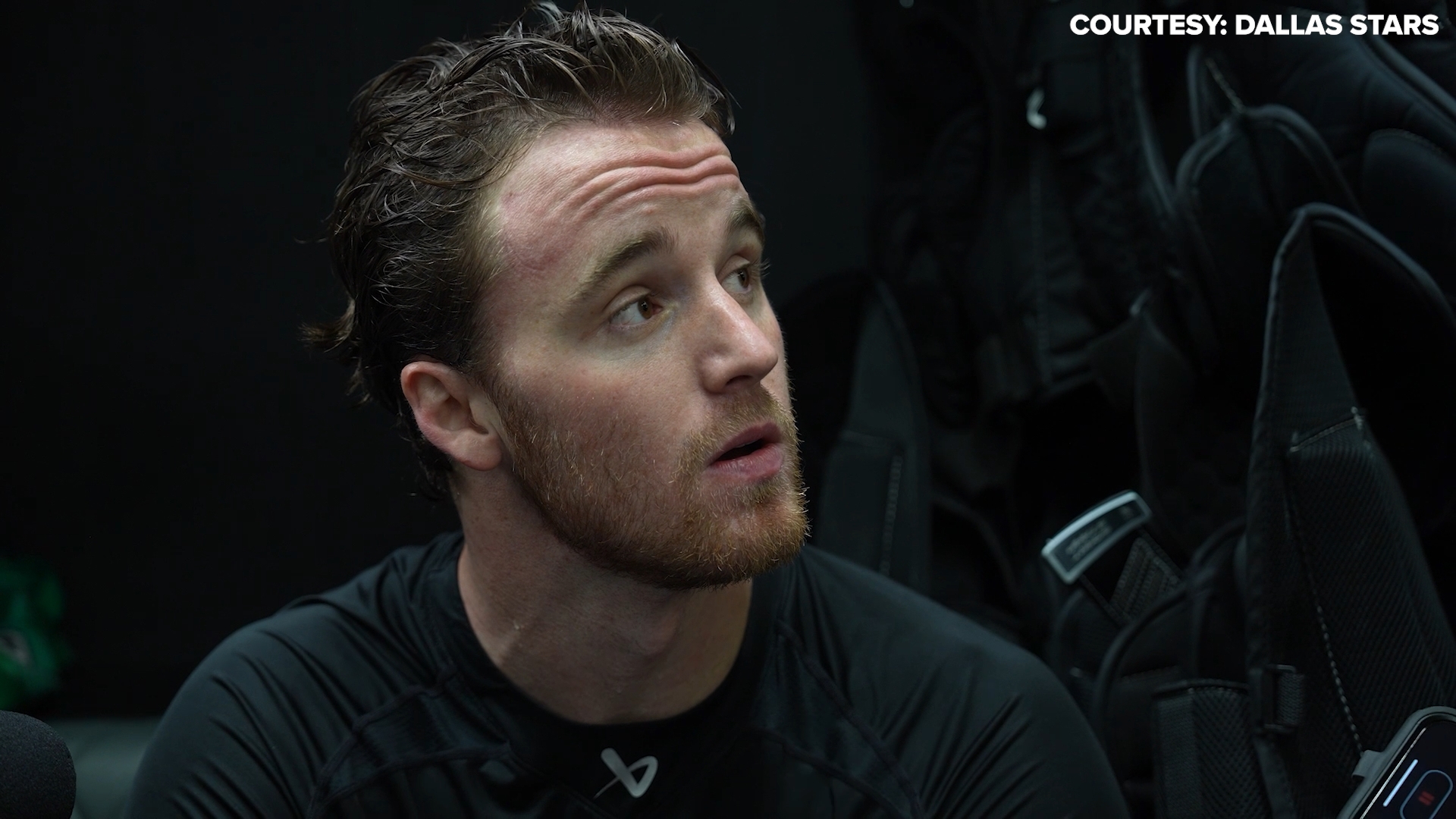 Dallas Stars Oskar Back and Jake Oettinger spoke to the media ahead of Game 7 (5.3.25).