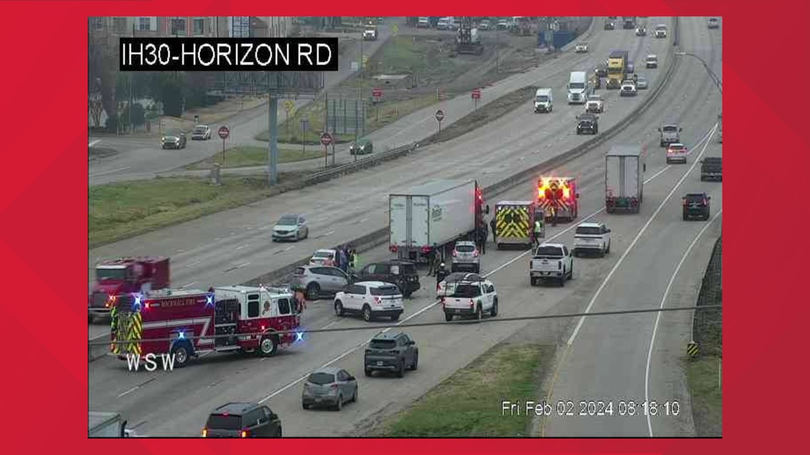 Accident On I 30 Rockwall Today I-30 crash in Rockwall, Texas shuts down westbound lanes | wfaa.com