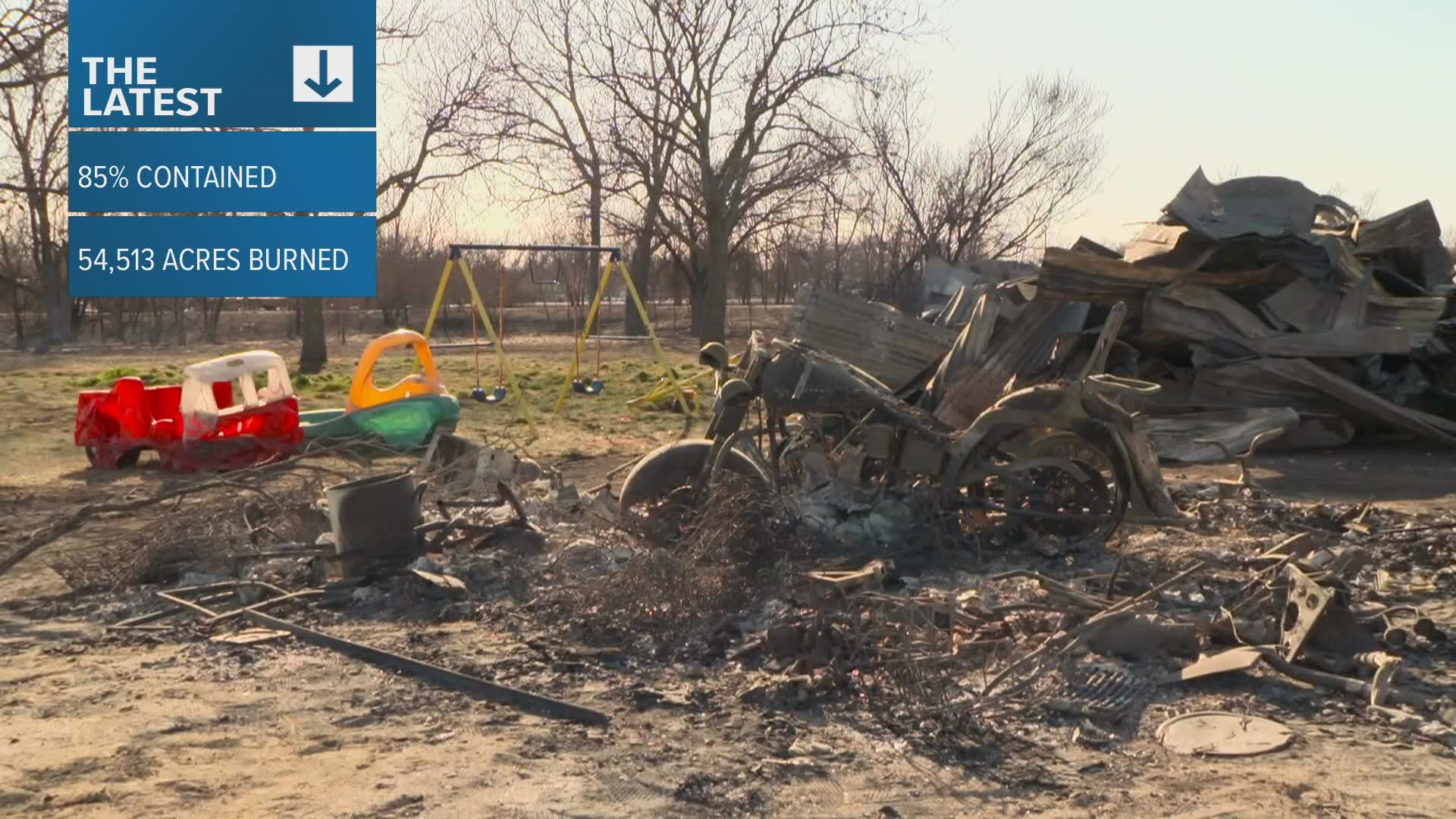 Texas wildfire updates Eastland Complex fire 85 contained, more than