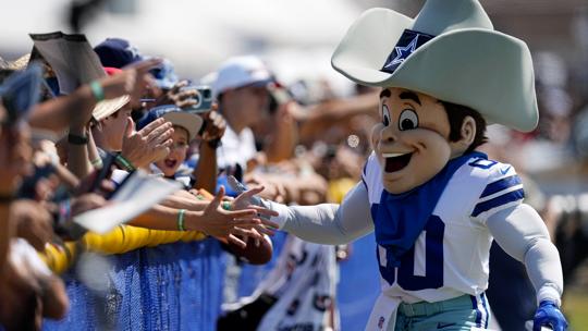 Dallas Cowboys mascot Rowdy ranked 3rd in the NFL | wfaa.com