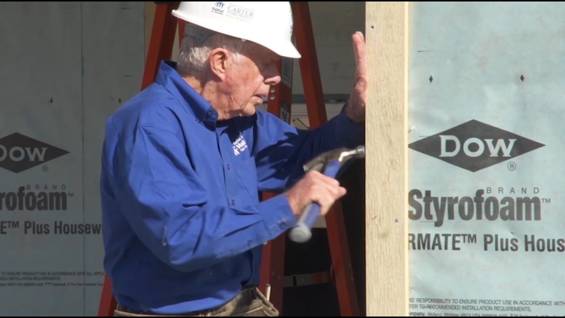 Jimmy Carter connects with North Texas through Habitat for Humanity