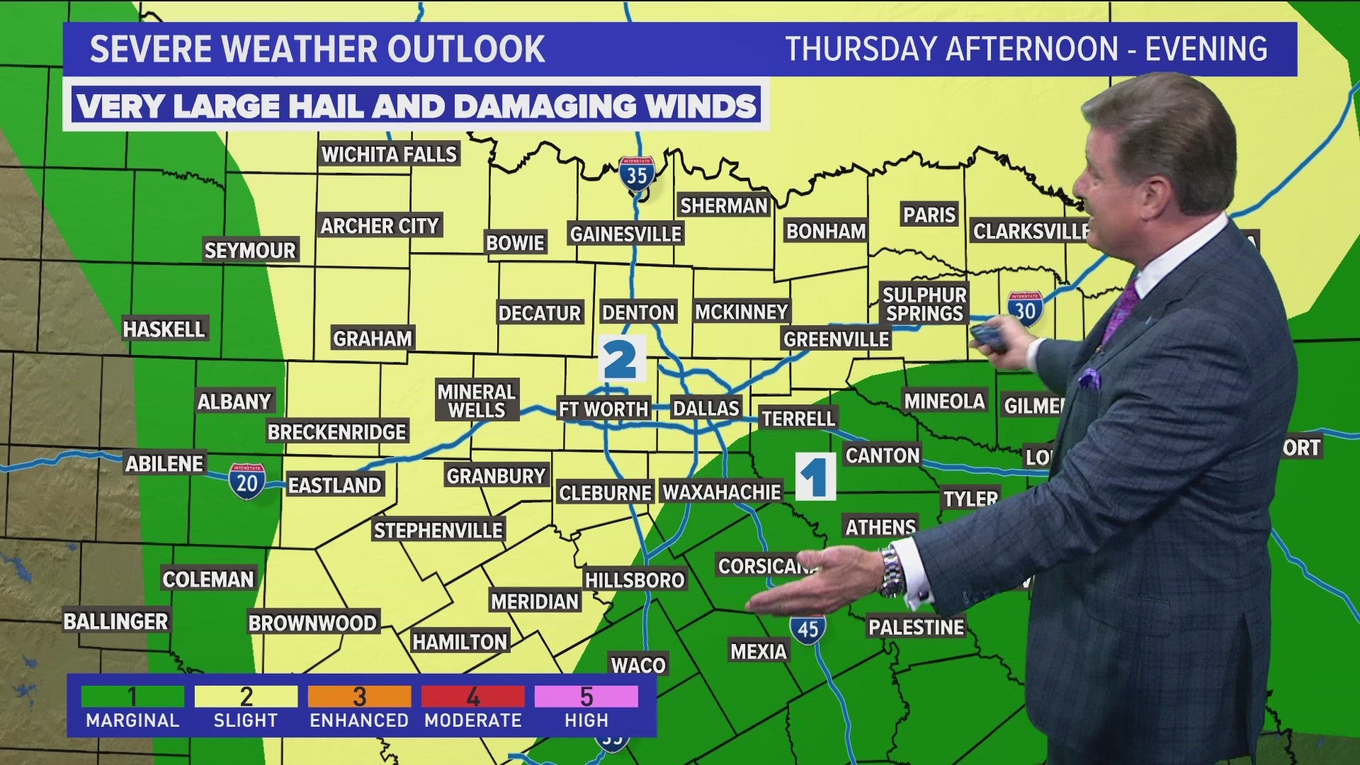 Another risk of severe storms on Thursday, and triple-digit heat is right around the corner.