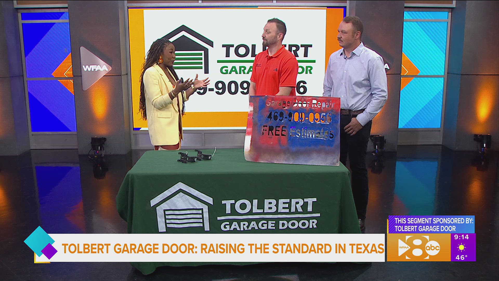 This segment is sponsored by Tolbert Garage Door. 