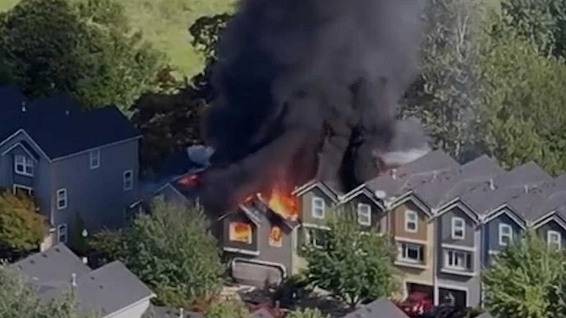 A twin-engine Cessna 421C crashed near Troutdale Airport in Fairview, Oregon, around 10:30 a.m. local time on Saturday, Aug. 31.