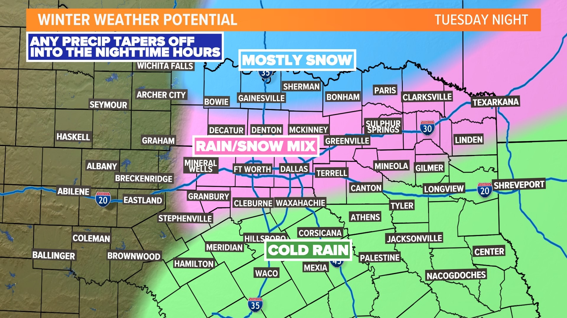 DFW snow forecast Tracking North Texas weather