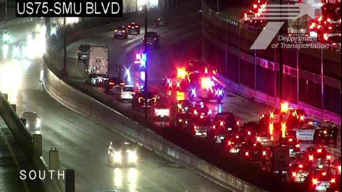 Crash closes nearly all southbound lanes of US 75 near SMU, officials ...
