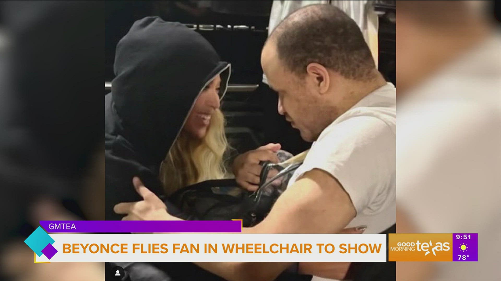 Jon shared on TikTok that his wheelchair was too high to get in his plane to Seattle. His story went abuzz social media, leading him to come face to face with Bey.