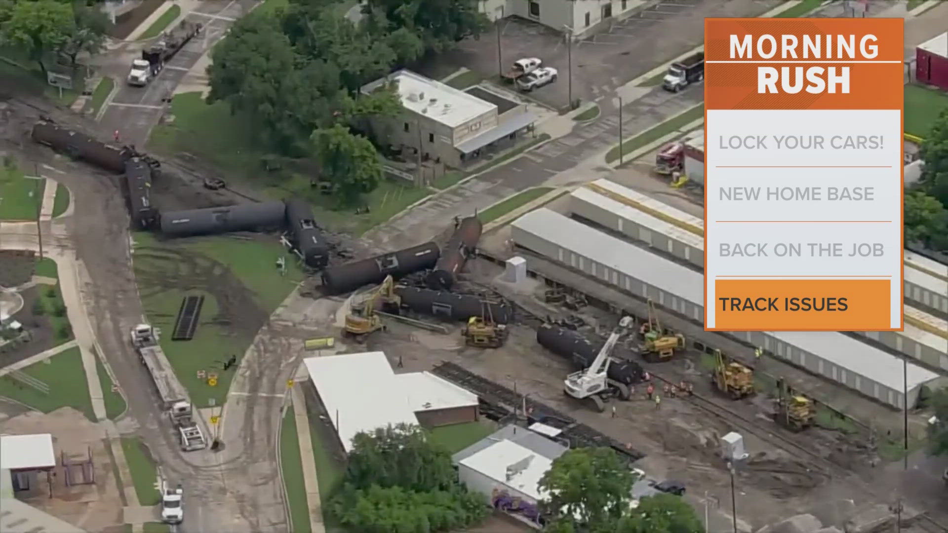 Crews are working to fix the track. 