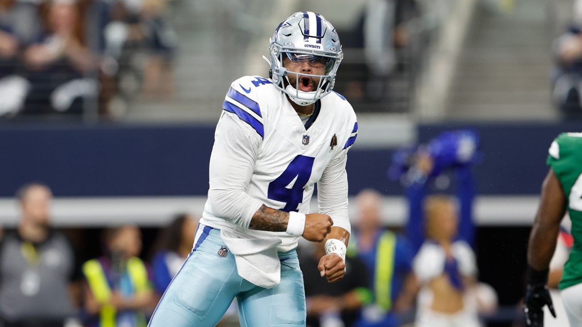 Prescott has 2 TDs, Wilson 3 picks in 1st start after Rodgers injury as  Cowboys beat Jets 30-10