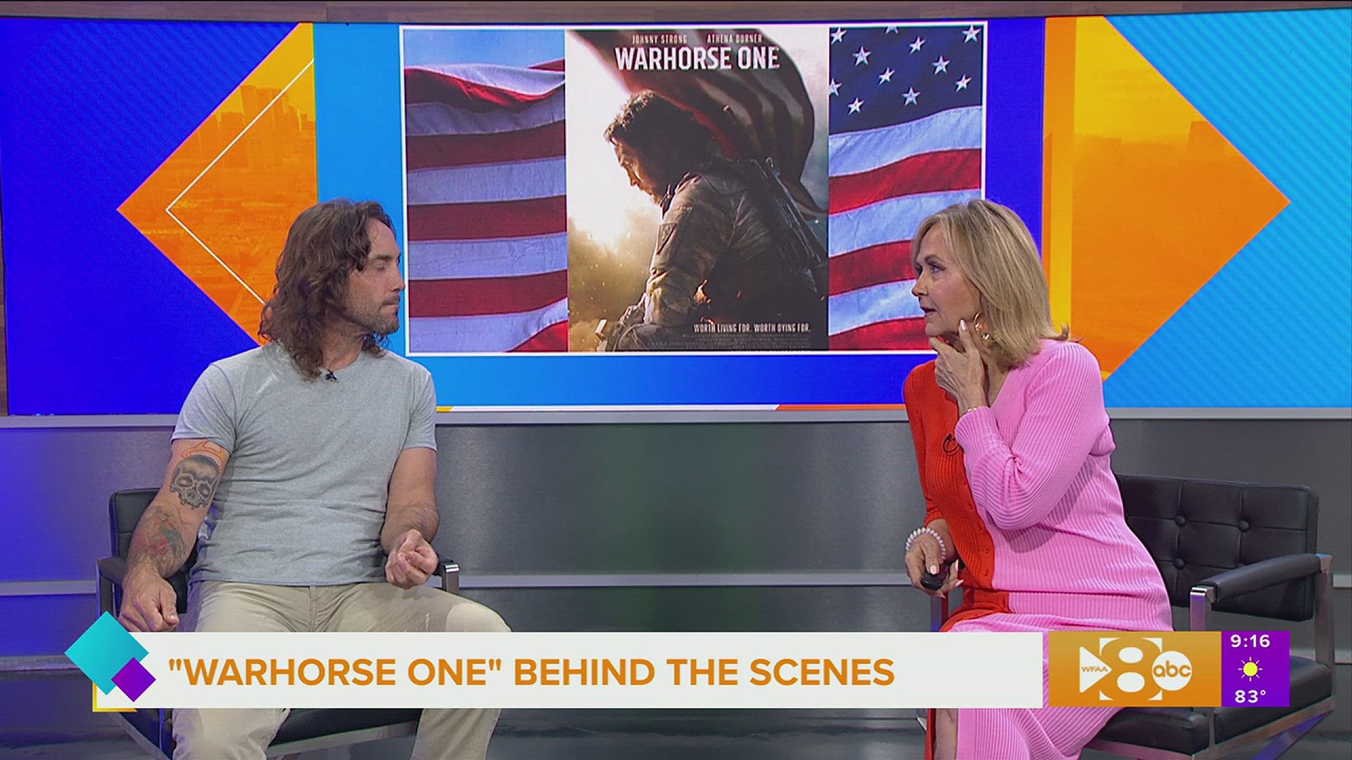 Actor, writer, and producer Johnny Strong makes his directorial debut with the film "Warhorse One".  He takes us behind the scenes of the movie filmed in Texas.