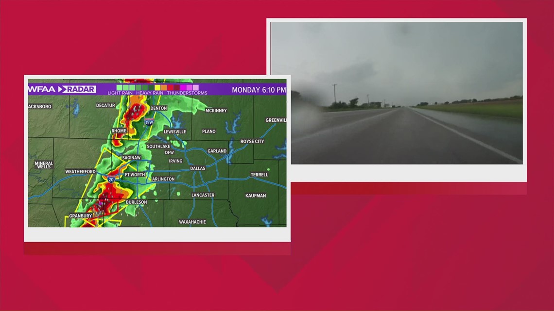 North Texas severe weather Reporters chasing after wall cloud near