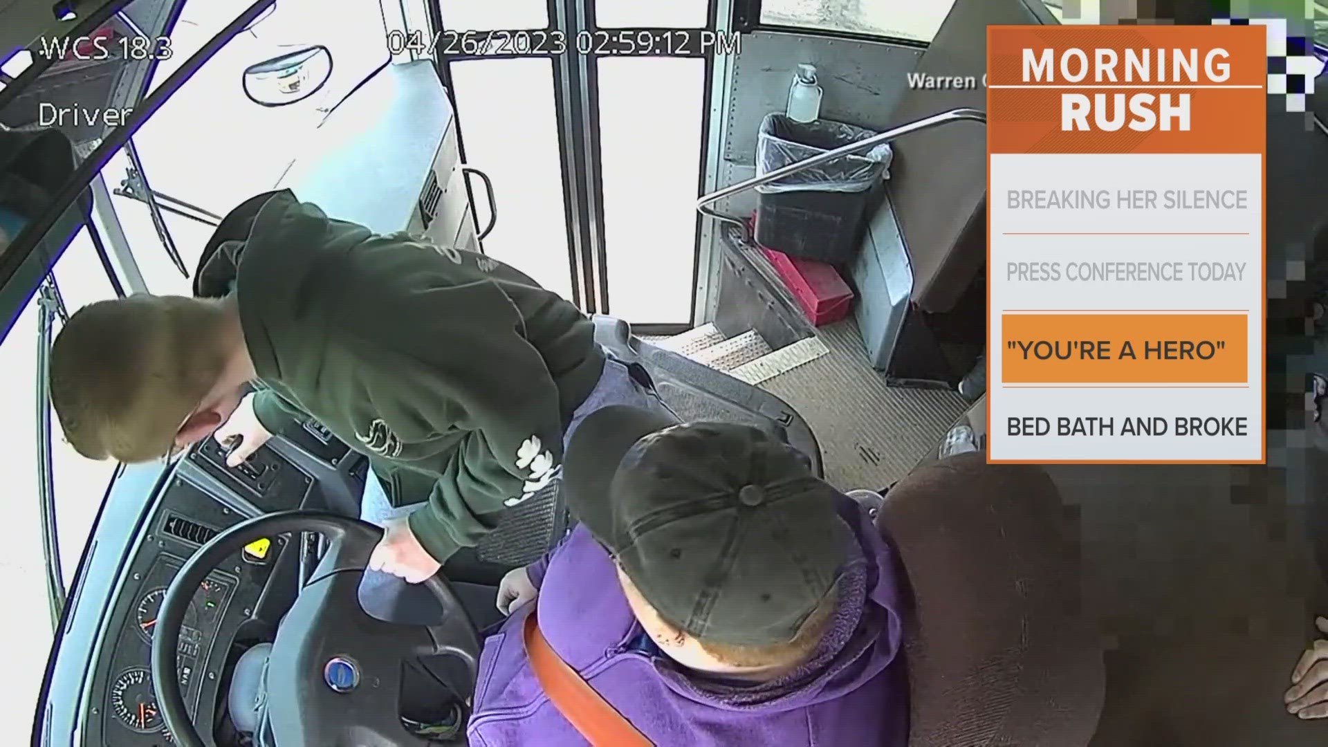 Five Rows Back 7-year-old saves school bus after driver has medical emergency | wfaa.com