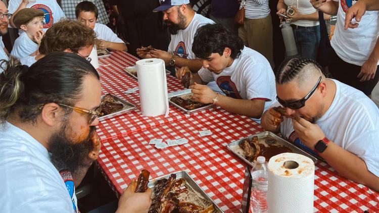 Rusty's Bbq Ribfest Riscky's hosts 19th annual rib-eating contest in Fort Worth | wfaa.com