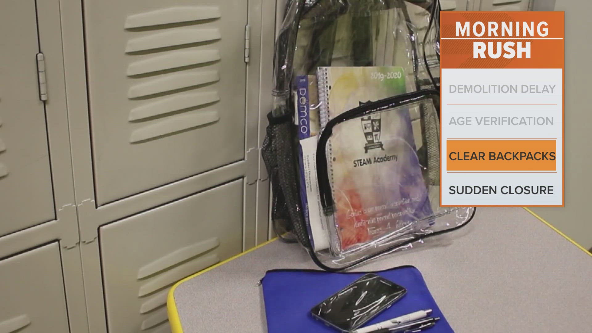The district will provide students with backpacks if they don't already have one.