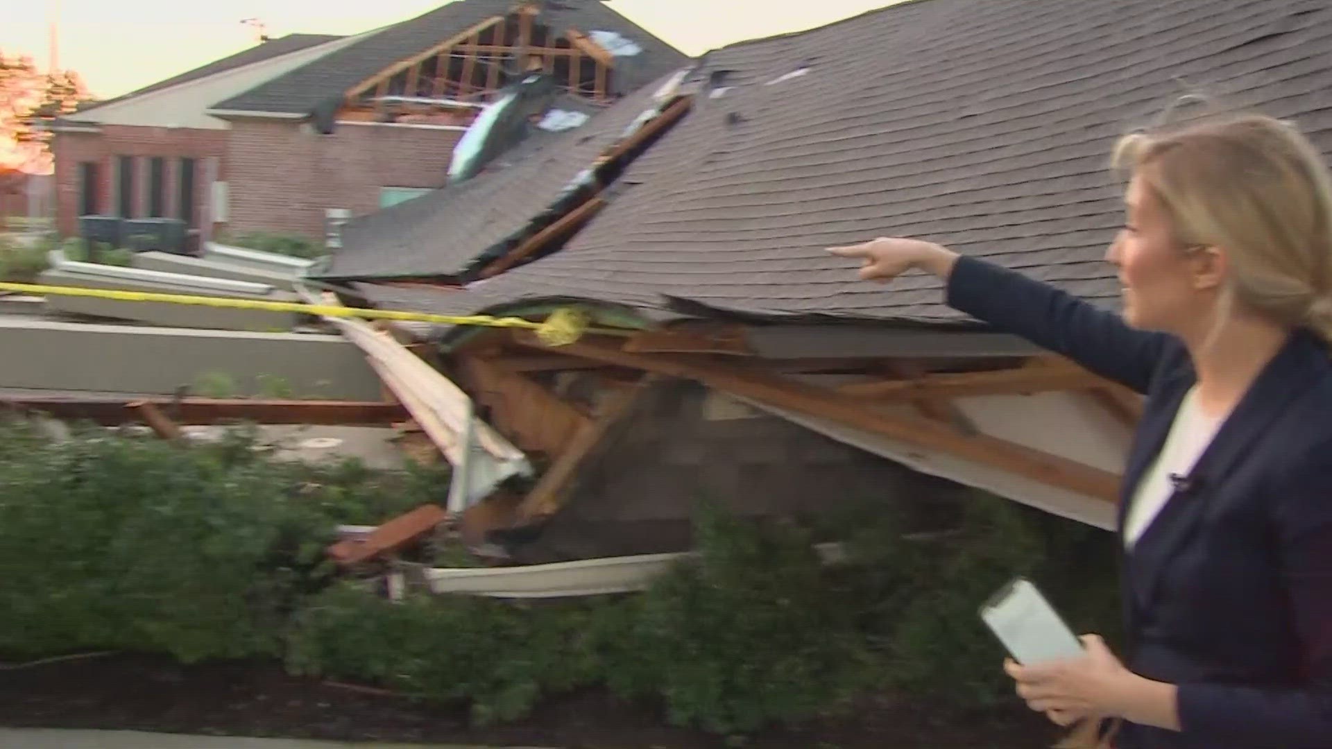 The bank, an Independent Financial located in Lavon, Texas, had significant damage to its drive-thru portion of the building.