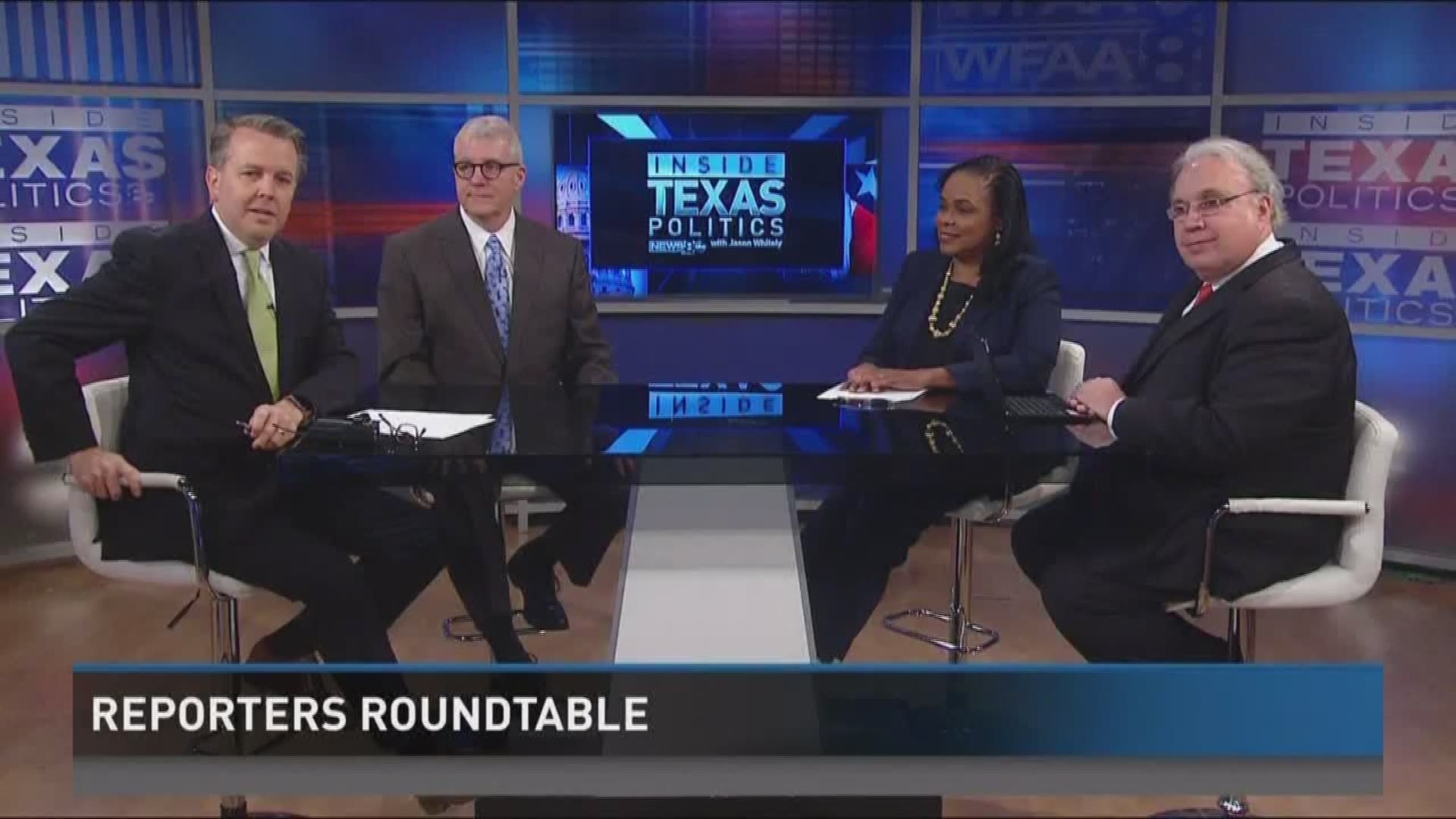 Reporters Roundtable puts the headlines in perspective each week. Host Jason, Bud and Ross returned along with Berna Dean Steptoe, WFAA's political producer.  They shared their thoughts on the legacy of former first lady Barbara Bush. Mrs. Bush died last 