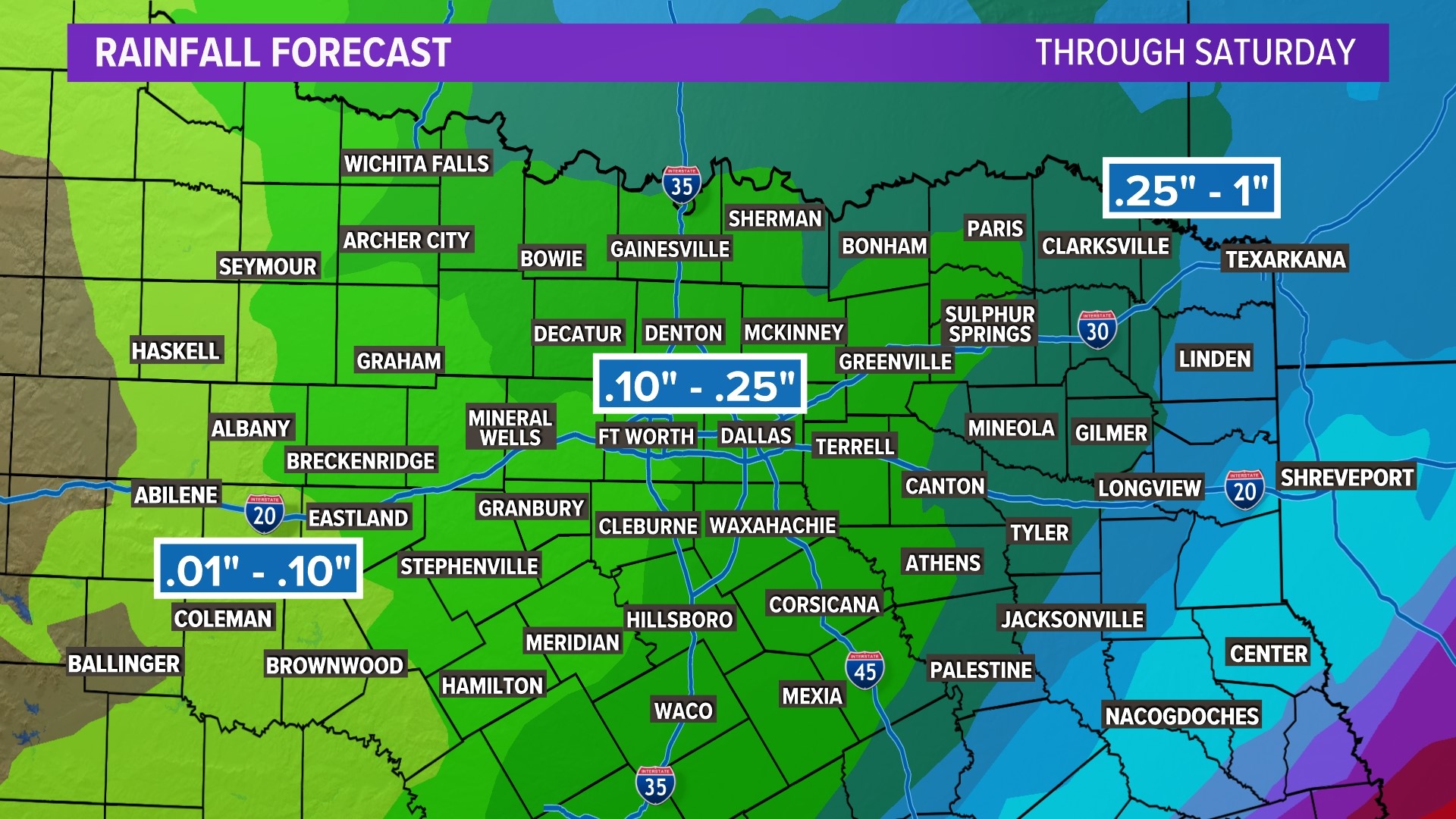 DFW Weather Forecast: Latest Dallas, Texas Rainfall Timeline | Wfaa.com