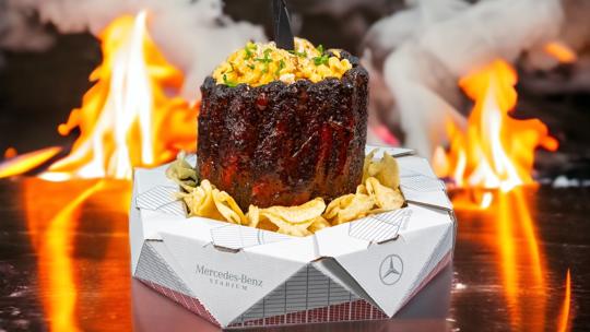Barbecue Rib Volcano 'Rack-O-Rib volcano' dish available for Texas, Georgia fans at SEC ...